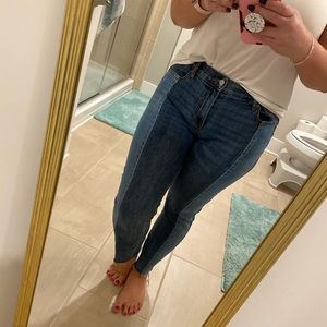 Old Navy Two-Toned Jean Capris